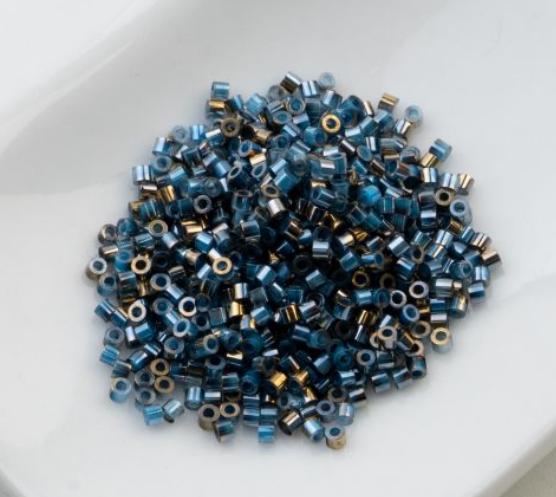 Cylin Bead 11/0 Gilded Halo Blue Flame - 25 G Bag-CY11-1238