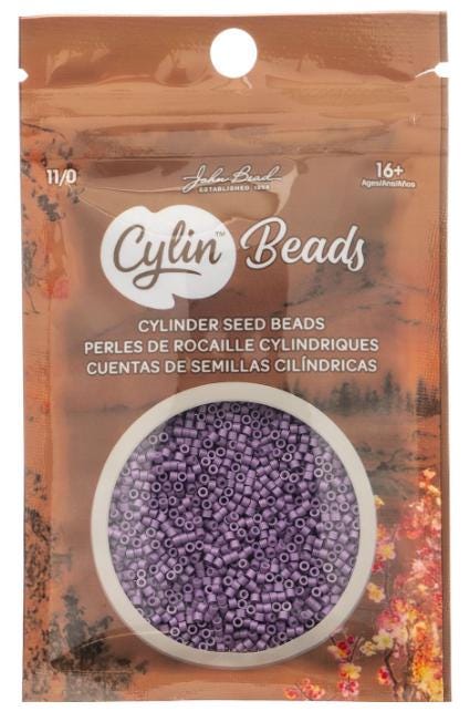 Cylin Bead 11/0 Opaque Dark Mauve - 25 G Bag-CY11-1112