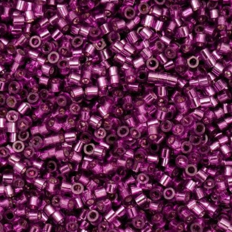 Cylin Bead 11/0 Magenta Silver Lined - 25 G Bag-CY11-1085