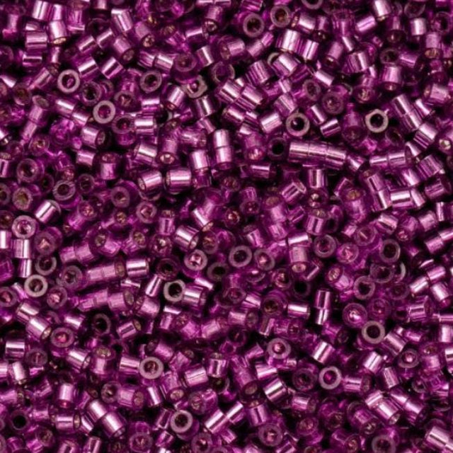 Cylin Bead 11/0 Magenta Silver Lined - 25 G Bag-CY11-1085