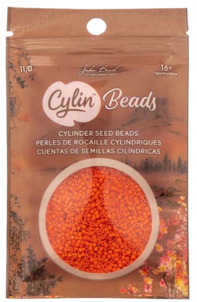 Cylin Bead 11/0 Opaque Orange Matte - 25 G Bag-CY11-1067