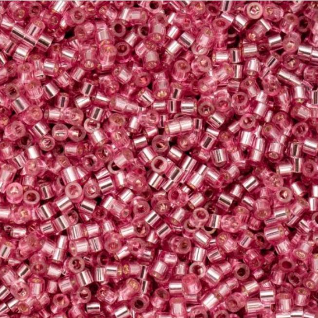 Cylin Bead 11/0 Dark Pink Rose Silver Lined - 25 G Bag-CY11-1083
