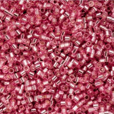 Cylin Bead 11/0 Dark Pink Rose Silver Lined - 25 G Bag-CY11-1083