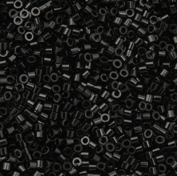 Cylin Bead 11/0 Opaque Black - 25 G Bag-CY11-1003