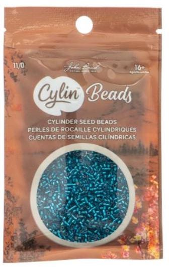 Cylin Bead 11/0 Capri Silver Lined - 25 G Bag-CY11-1019