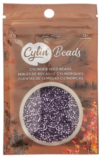 Cylin Bead 11/0 Purple Silver Lined - 25 G Bag-CY11-1086