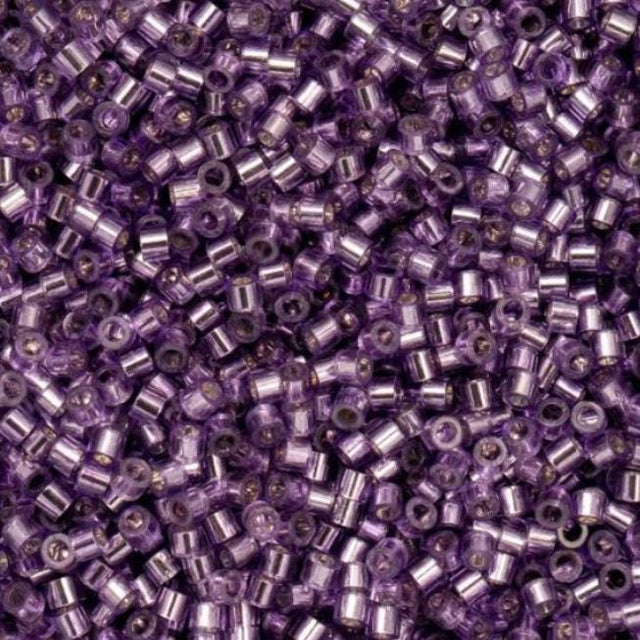 Cylin Bead 11/0 Purple Silver Lined - 25 G Bag-CY11-1086