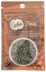 Cylin Bead 11/0 Grey Lined Sapphire - 25 G Bag-CY11-1009