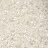Cylin Bead 11/0 White AB Lined - 25 G Bag-CY11-1015