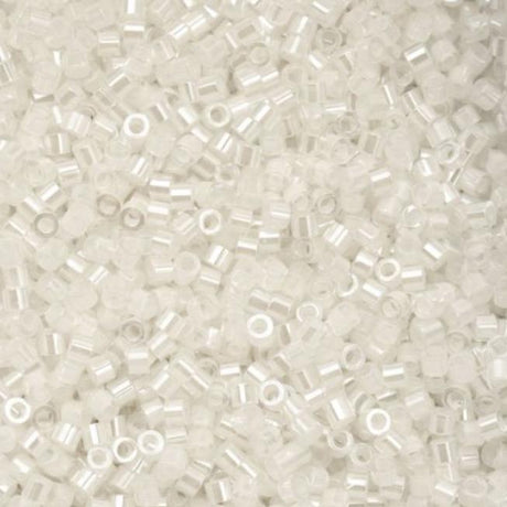 Cylin Bead 11/0 White AB Lined - 25 G Bag-CY11-1015