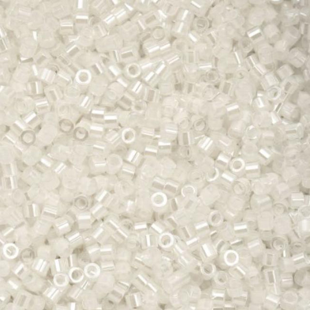 Cylin Bead 11/0 White AB Lined - 25 G Bag-CY11-1015