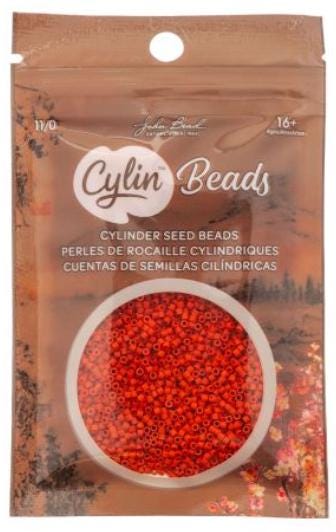 Cylin Bead 11/0 Red Vermillion - 25 G Bag-CY11-1071