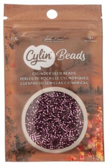 Cylin Bead 11/0 Silver Lined Raspberry - 25 G Bag-CY11-1084