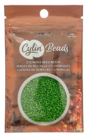 Cylin Bead 11/0 Opaque Grass Greent - 25 G Bag-CY11-1056