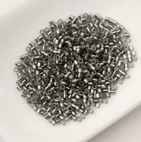 Cylin Bead 11/0 Grey Lined Sapphire - 25 G Bag-CY11-1009
