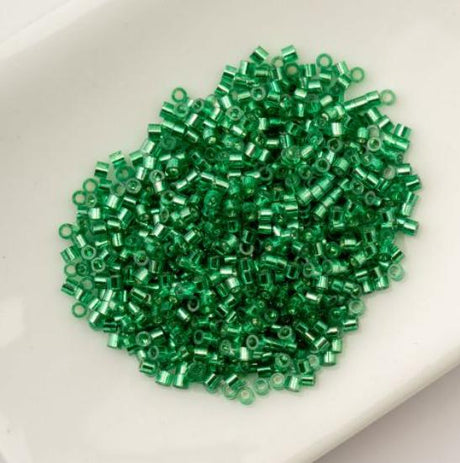 Cylin Bead 11/0 Silver Lined Emerald - 25 G Bag-CY11-1042