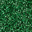 Cylin Bead 11/0 Silver Lined Emerald - 25 G Bag-CY11-1042