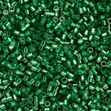 Cylin Bead 11/0 Silver Lined Emerald - 25 G Bag-CY11-1042