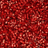 Cylin Bead 11/0 Silver Lined Red - 25 G Bag-CY11-1040