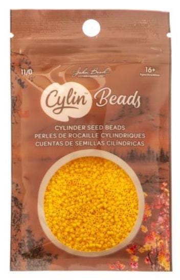 Cylin Bead 11/0 Opaque Yellow Zest- 25 G Bag-CY11-1075
