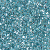 1.8mm Miyuki Cube Silver Lined Aqua SB18-18