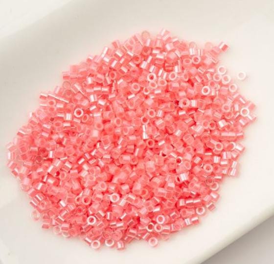 Cylin Bead 11/0 Rose Pink AB Lined - 25 G Bag-CY11-1016