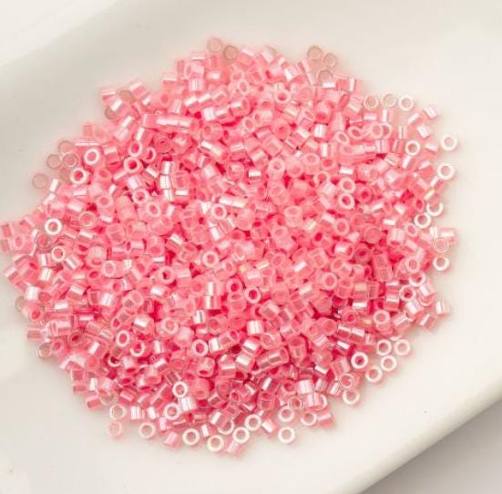 Cylin Bead 11/0 Crystal Rose Lined Ceylon - 25 G Bag-CY11-1028