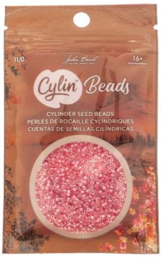 Cylin Bead 11/0 Crystal Rose Lined Ceylon - 25 G Bag-CY11-1028