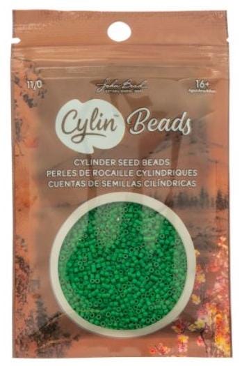 Cylin Bead 11/0 Green Kelly - 25 G Bag-CY11-1046