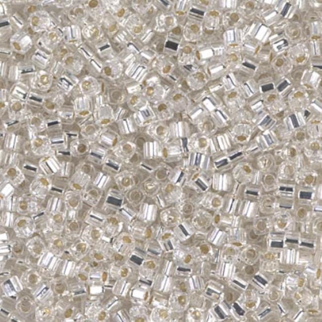 1.8mm Miyuki Cube Silver Lined Crystal SB18-1