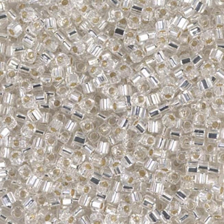1.8mm Miyuki Cube Silver Lined Crystal SB18-1