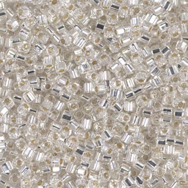 1.8mm Miyuki Cube Silver Lined Crystal SB18-1