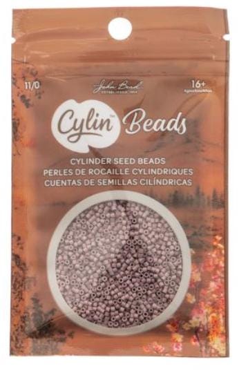 Cylin Bead 11/0 Opaque Mauve - 25 G Bag-CY11-1060