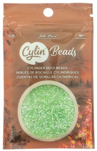 Cylin Bead 11/0 Light Crystal Green Ceylon - 25 G Bag-CY11-1029