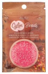 Cylin Bead 11/0 Dark Crystal Pink Lined Ceylon - 25 G Bag-CY11-1032