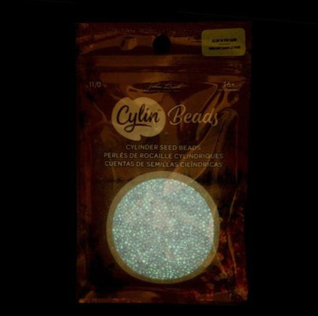 Cylin Bead 11/0 Glow in the Dark AB - Purple - 25 G Bag-CY11-1121