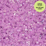 Cylin Bead 11/0 Glow in the Dark AB - Purple - 25 G Bag-CY11-1121