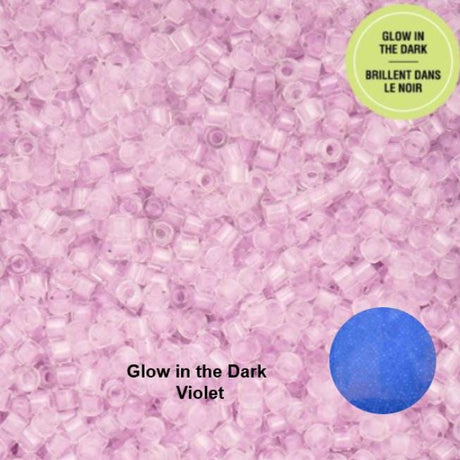 Cylin Bead 11/0 Glow in the Dark - Violet - 25 G Bag-CY11-1140 
