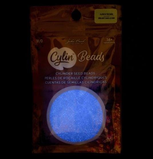 Cylin Bead 11/0 Glow in the Dark - Violet - 25 G Bag-CY11-1140