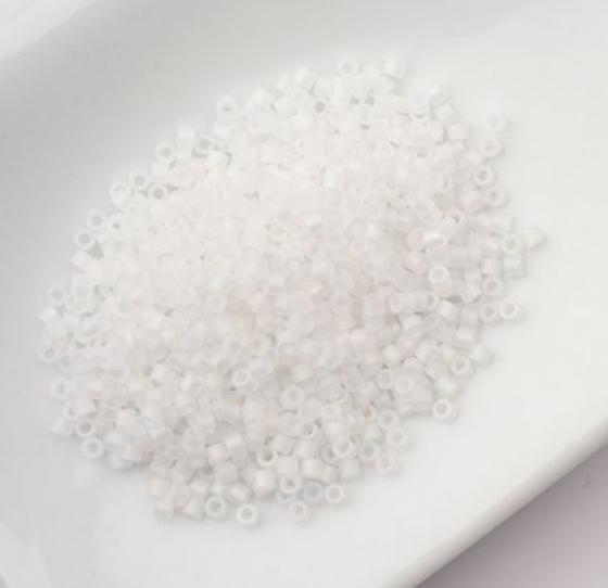Cylin Bead 11/0 Matte Macaron AB White - 25 G Bag-CY11-1173
