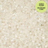 Cylin Bead 11/0 Glow in the Dark AB - White to Turquoise - 25 G Bag-CY11-1115