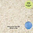 Cylin Bead 11/0 Glow in the Dark AB - White to Sky - 25 G Bag-CY11-1116