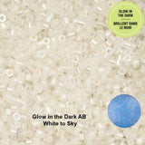 Cylin Bead 11/0 Glow in the Dark AB - White to Sky - 25 G Bag-CY11-1116
