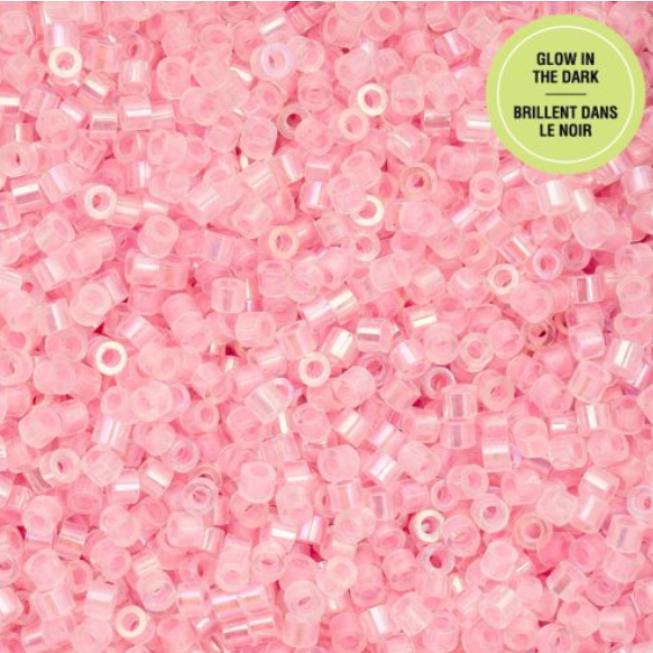 Cylin Bead 11/0 Glow in the Dark AB - White to Turquoise - 25 G Bag-CY11-1115