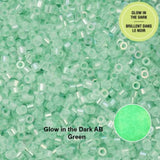 Cylin Bead 11/0 Glow in the Dark AB - Green - 25 G Bag-CY11-1125 