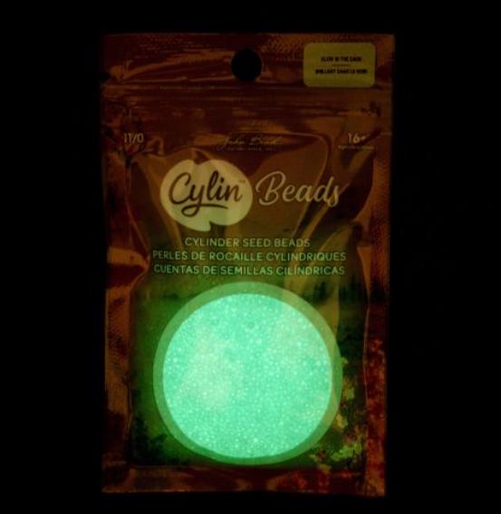 Cylin Bead 11/0 Glow in the Dark AB - Blue - 25 G Bag-CY11-1130