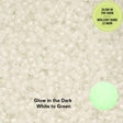 Cylin Bead 11/0 Glow in the Dark - White to Green - 25 G Bag-CY11-1134 