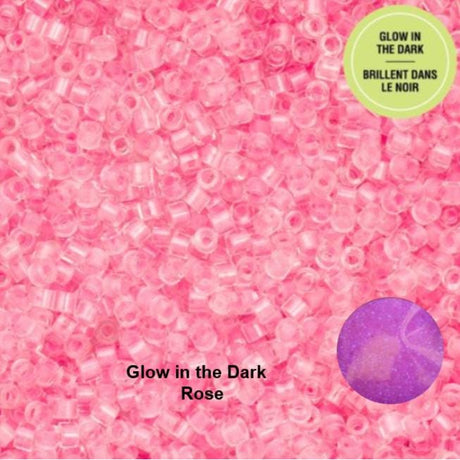 Cylin Bead 11/0 Glow in the Dark - Rose - 25 G Bag-CY11-1139 