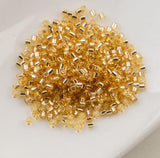 Cylin Bead 11/0 Gold Silver Lined - 25 G Bag-CY11-1200